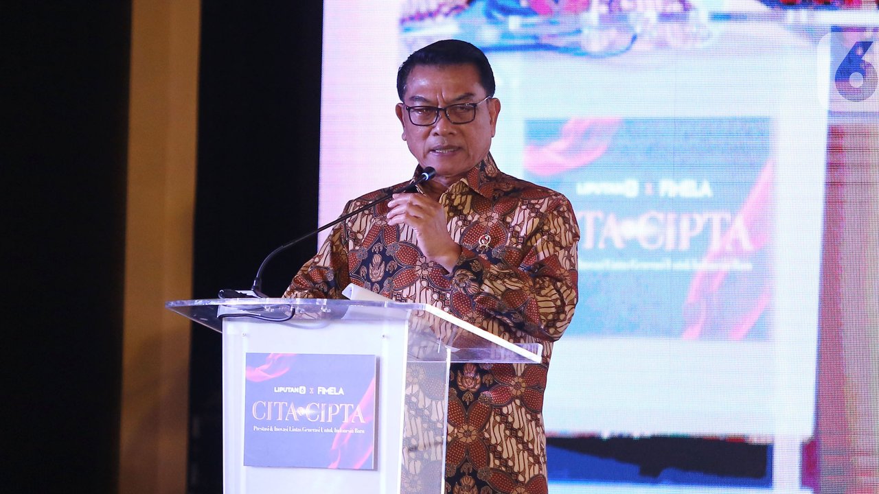 Kepala Staf Kepresidenan Moeldoko saat mengikuti kegiatan One Map Policy Summit 2024, di Jakarta, Kamis (11/7/2024). (Istimewa)