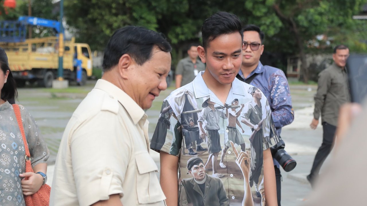 Prabowo tiba di Solo disambut Gibran Rakabuming. (Foto: Dok. Twitter @prabowo)