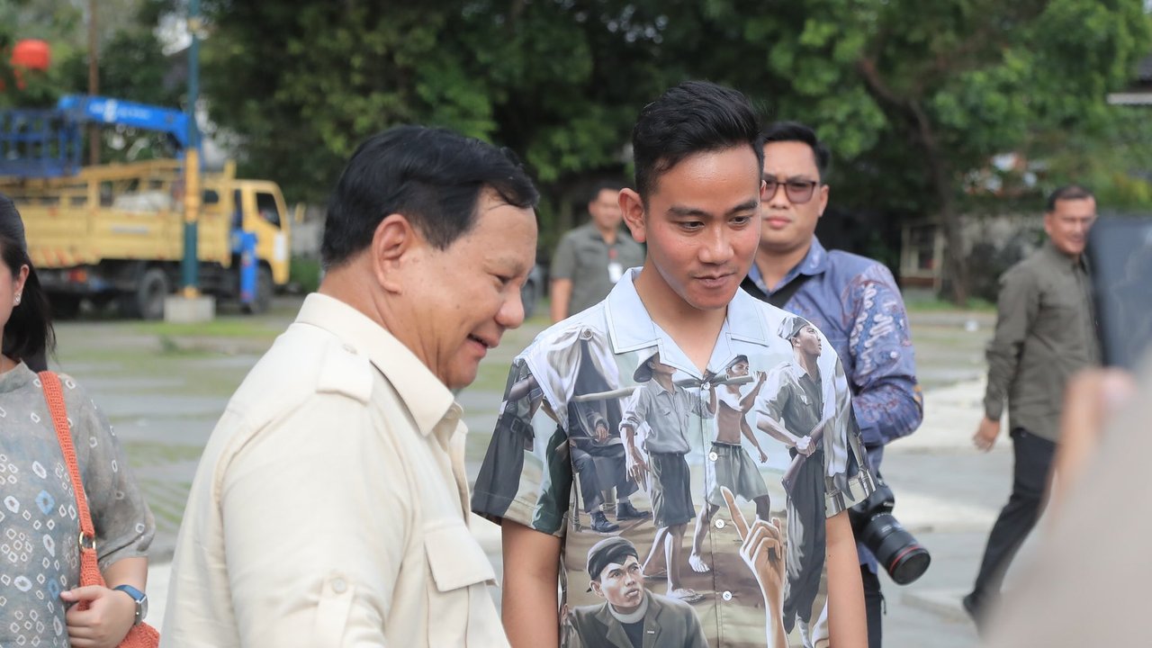 Prabowo tiba di Solo disambut Gibran Rakabuming. (Foto: Dok. Twitter @prabowo)