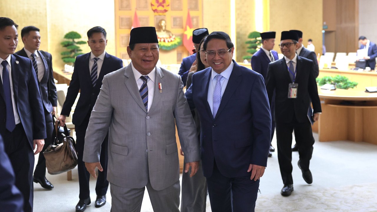 Prabowo bersama PM Vietnam H.E. Pham Minh Chinh