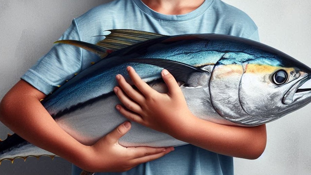 Ilustrasi Anak Makan Ikan