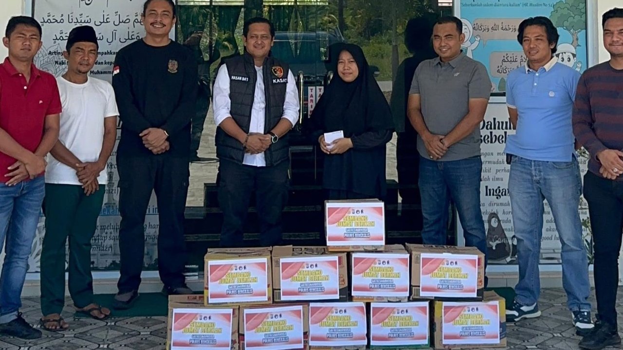 Satresnarkoba Polres Bengkalis Berbagi Sembako