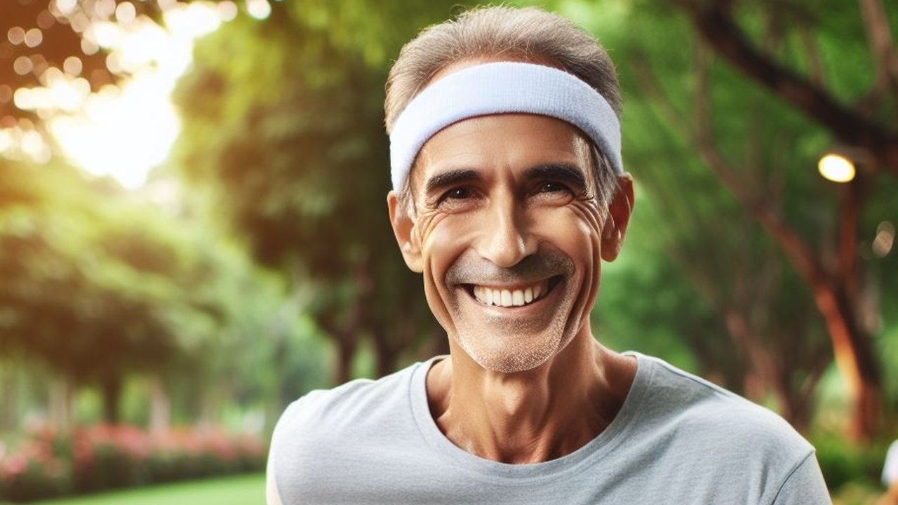 Ilustrasi Lansia Berolahraga