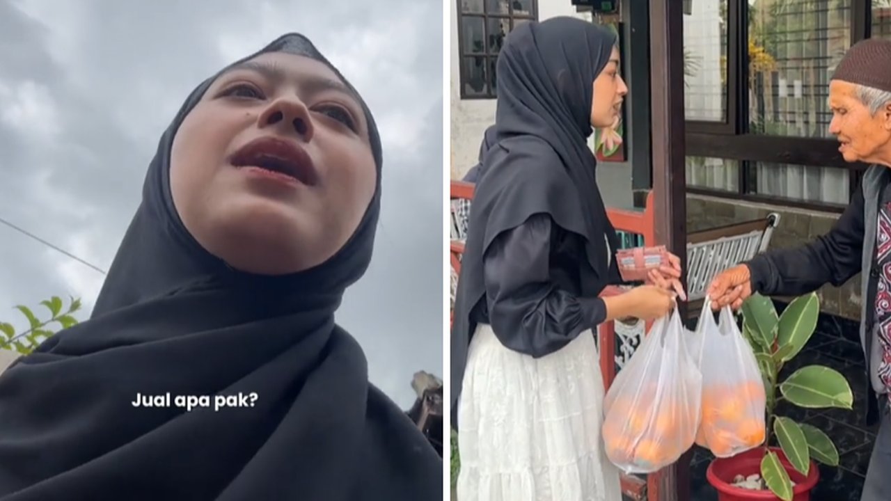 Niat Ingin Lariskan Justru Dikasih Lebih, Momen Wanita Beli Jeruk Dagangan Milik Bapak Ini Curi Perhatian