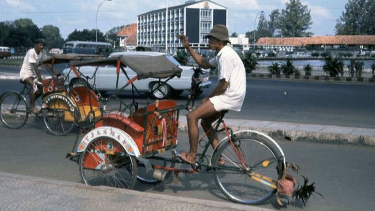 Becak di Jakarta