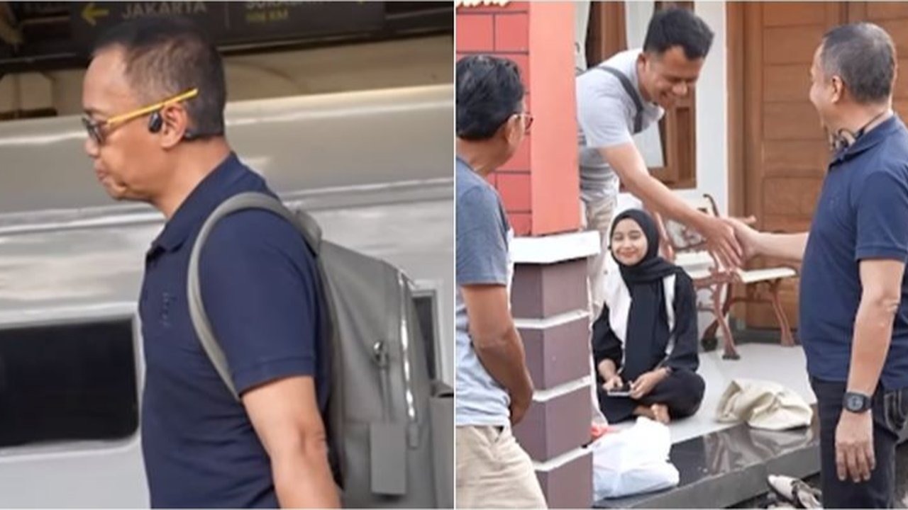 Jenguk Adik Sakit, Jenderal Polisi Ajak Keluarga Naik Kereta ke Kampung saat Datang 'Dikerumuni' Tetangga