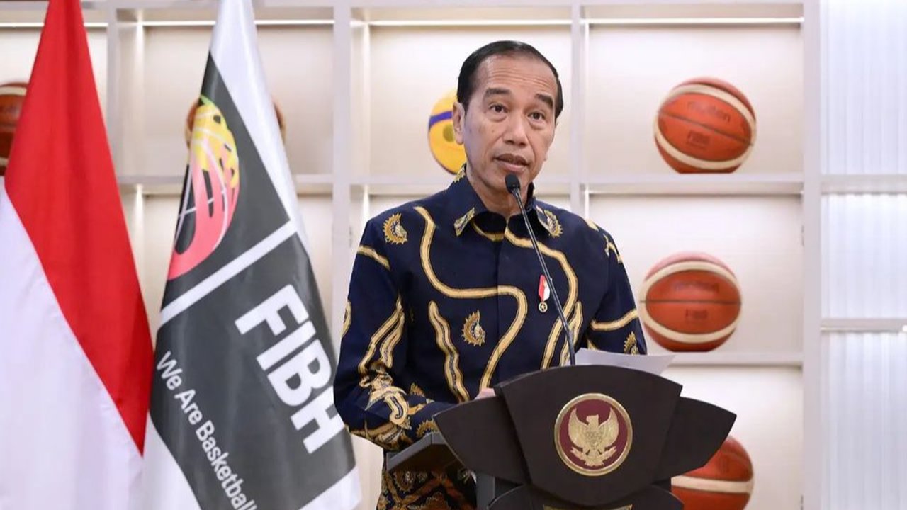 Presiden Jokowi menyampaikan pidato di acara Rapim TNI-Polri yang digelar di IKN, Kalimantan Timur. (Foto: Youtube Sekretariat Presiden)