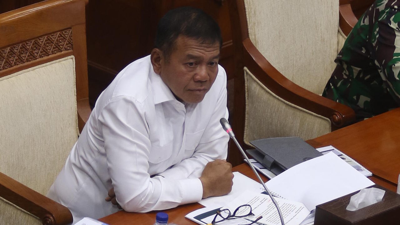 Wamenhan RI M. Herindra saat rapat dengar pendapat (RDP) dengan Komisi I DPR RI di Kompleks Parlemen, Jakarta, Senin (31/5/2021). RDP juga membahas isu-isu mengenai pelaksanaan UU Nomor 23 Tahun 2019 tentang Pengelolaan Sumber Daya Nasional untuk Pertahanan Negara. (Liputan6.com/Angga Yuniar)