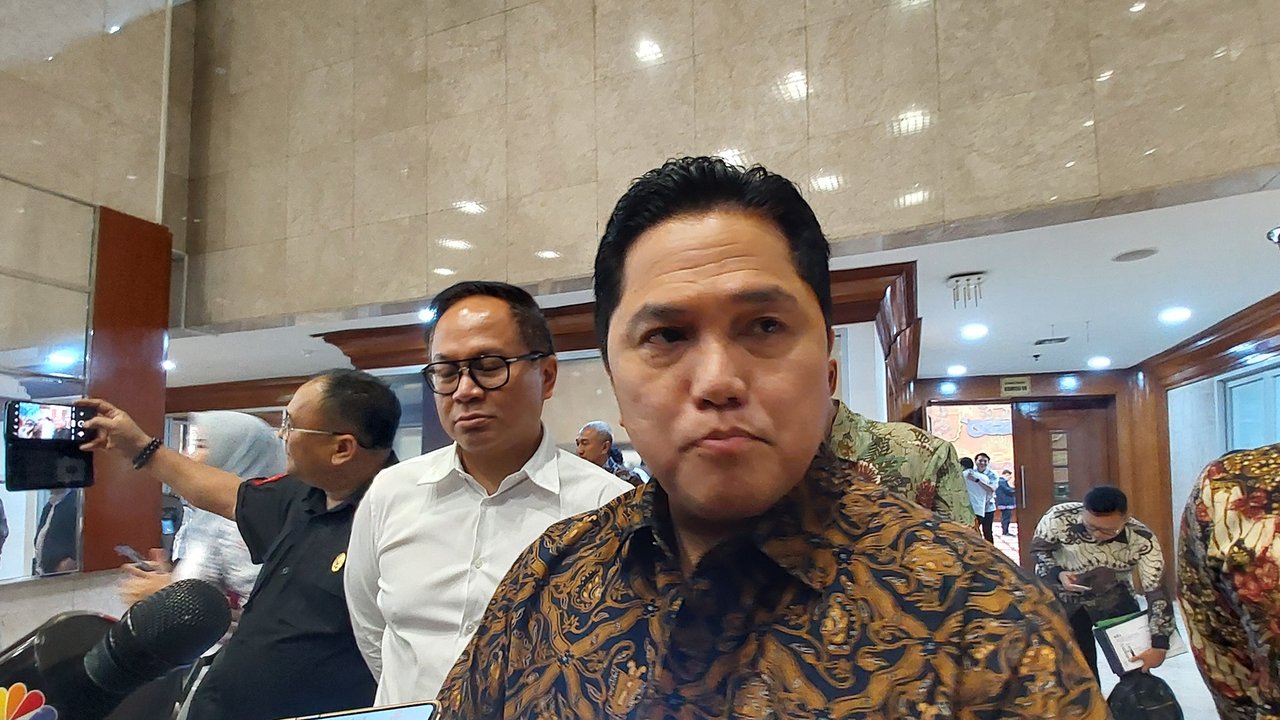 Menteri BUMN Erick thohir di DPR