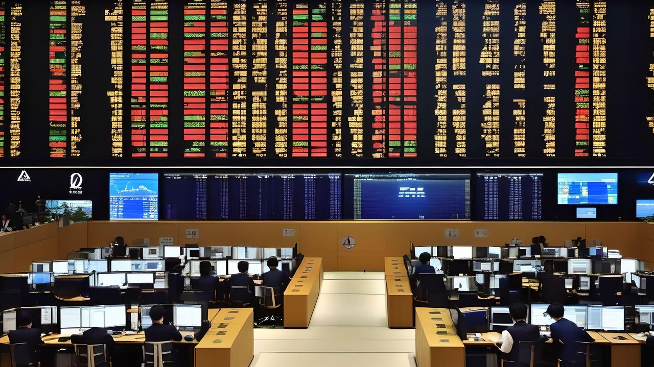 <p>Ilustrasi bursa saham Asia (Foto by AI)</p>