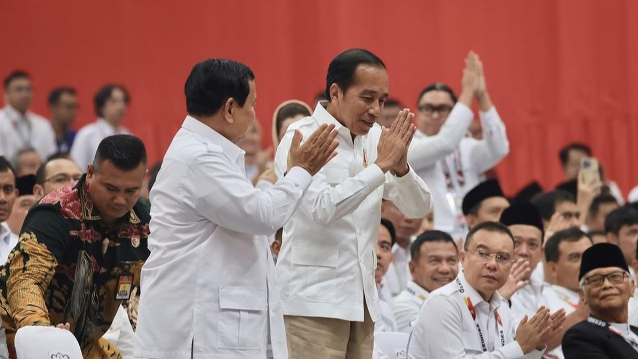 Prabowo Puji Jokowi di Rapimnas Partai Gerindra 2024