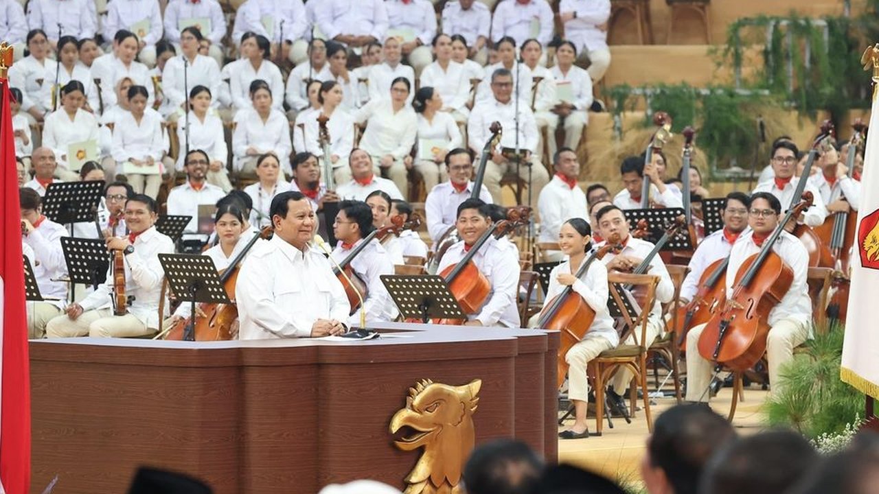 Prabowo dan Jokowi di Acara Gerindra