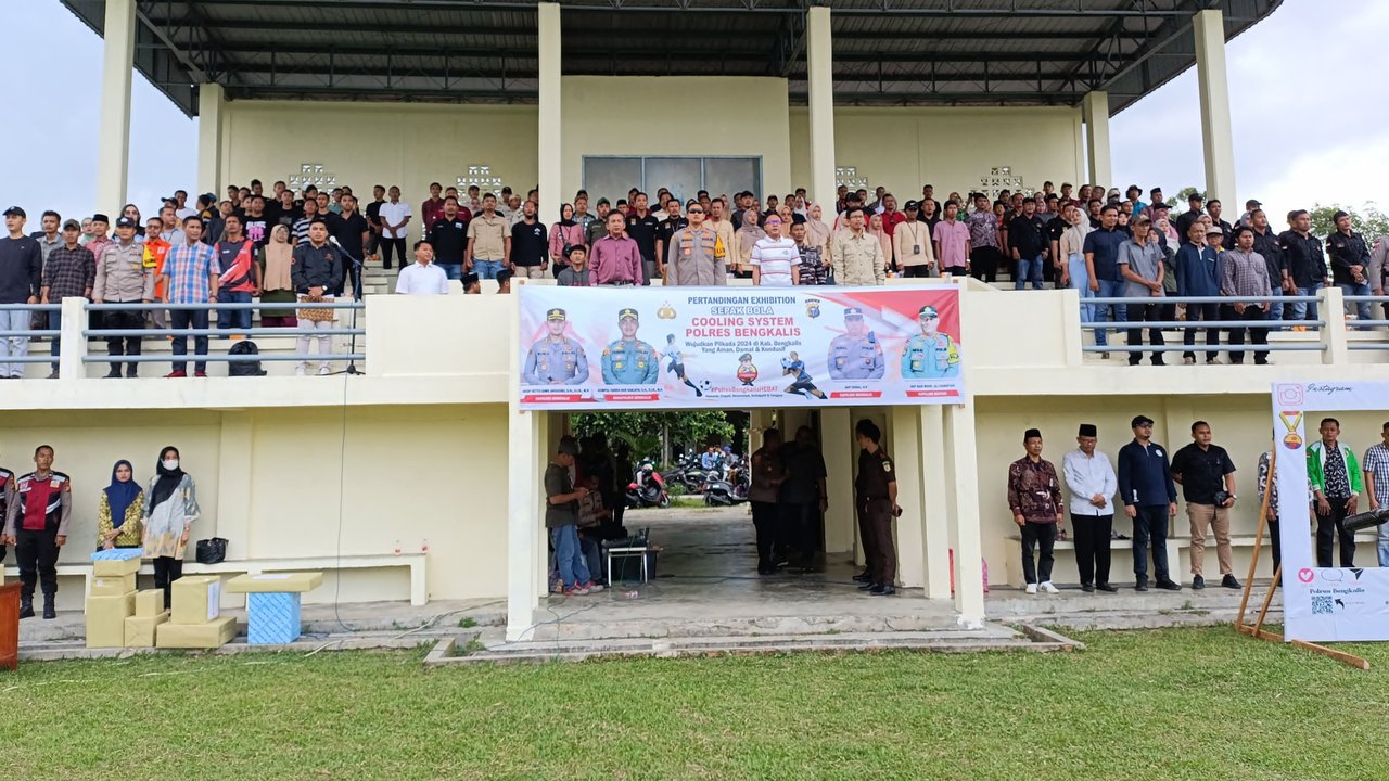 Polres Bengkalis Gelar Pertandingan Sepak Bola