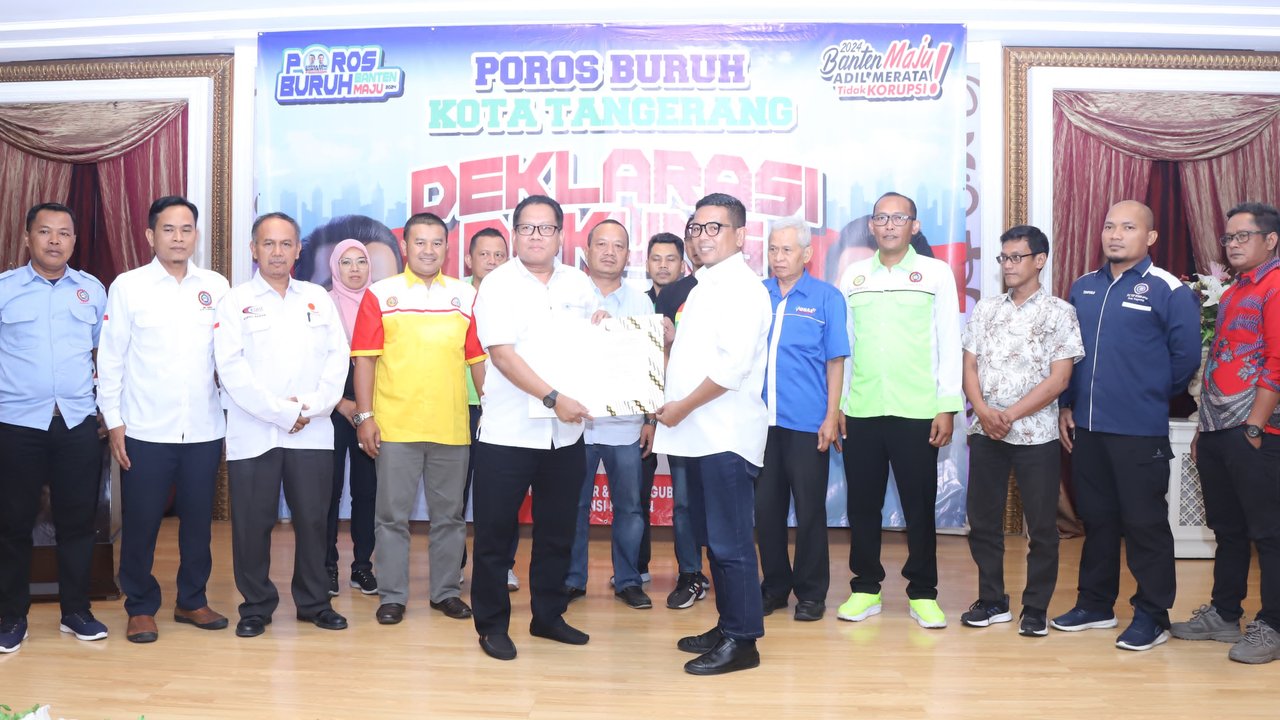 Aliansi Serikat Buruh Tangerang Deklarasi Dukung Andra Soni-Dimyati di Pilkada Banten