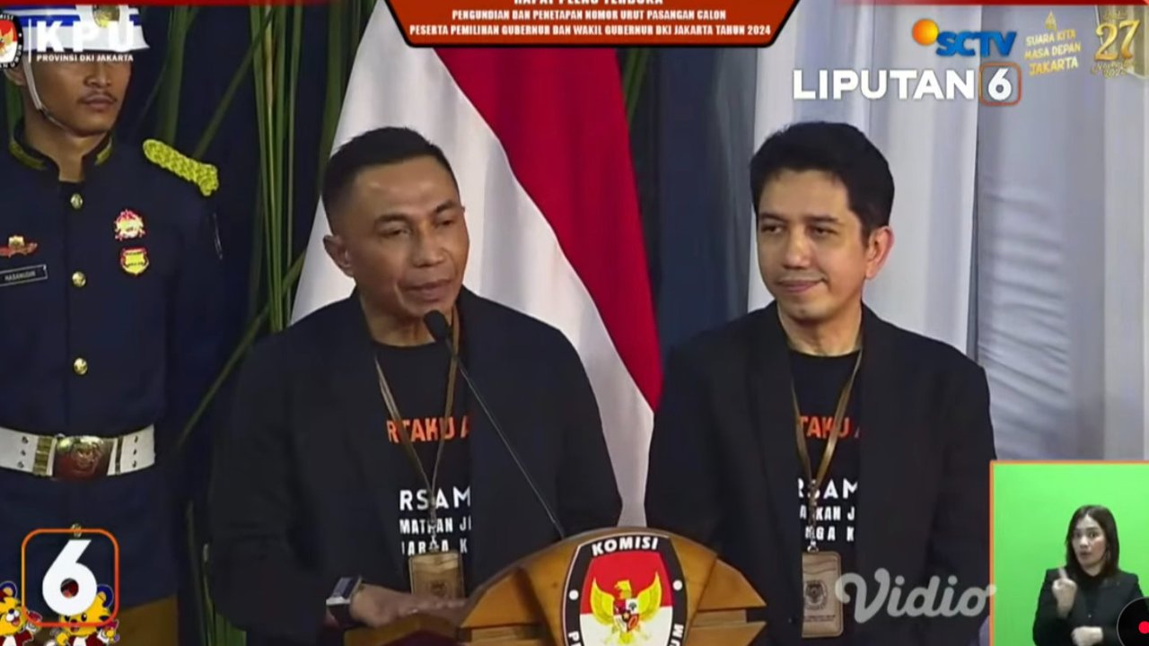 Pengundian nomor urut digelar di kantor KPUD Jakarta yang dipimpin Ketua KPUD Jakarta, Wahyu Dinata.