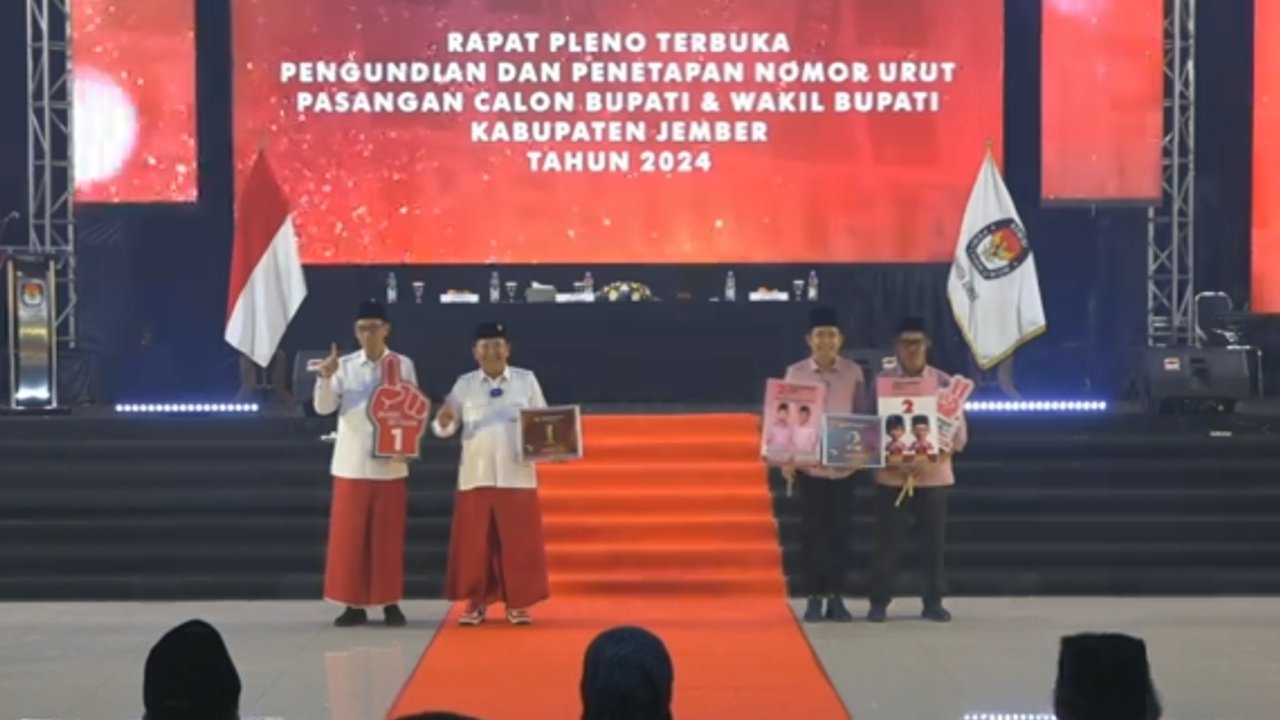 Pilkada Jember: Hendy-Firjaun Nomor Urut 01, Fawait-Djoko 02