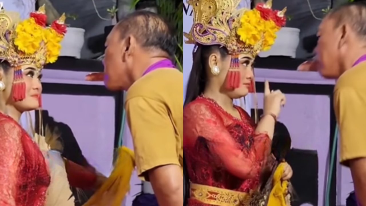 Penari Cantik Tolak Halus Disawer Lewat Mulut Oleh Bapak-Bapak, Netizen Geram Kelakuan Penyawer