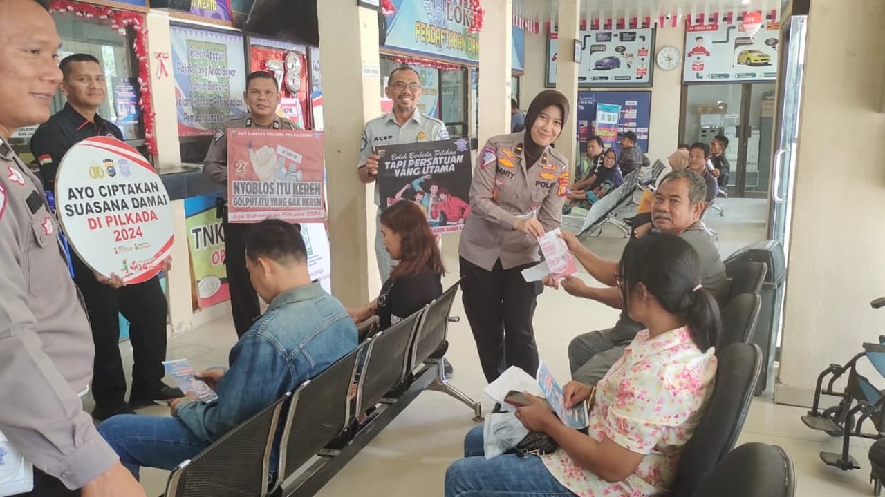 Aksi polwan di Pelalawan