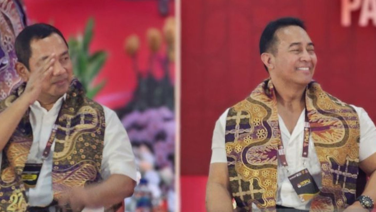 Ahmad Luthfi dan Andika Perkasa saat pengundian nomor urut Pilkada Jateng 2024, Senin (23/9/2024). (Dok. Tangkapan Layar YouTube KPU Jateng)