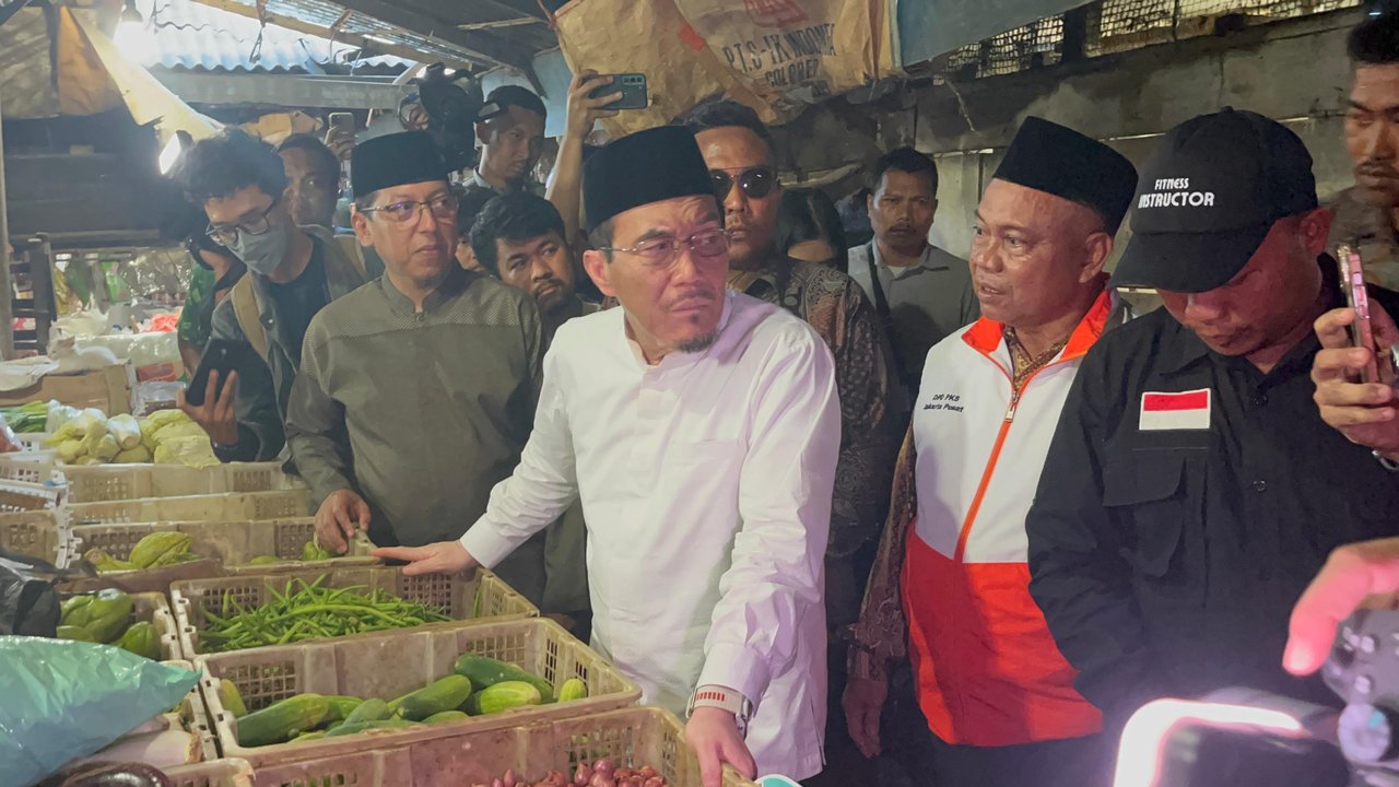 Suswono Blusukan ke Pasar Serdang Jakarta Pusat