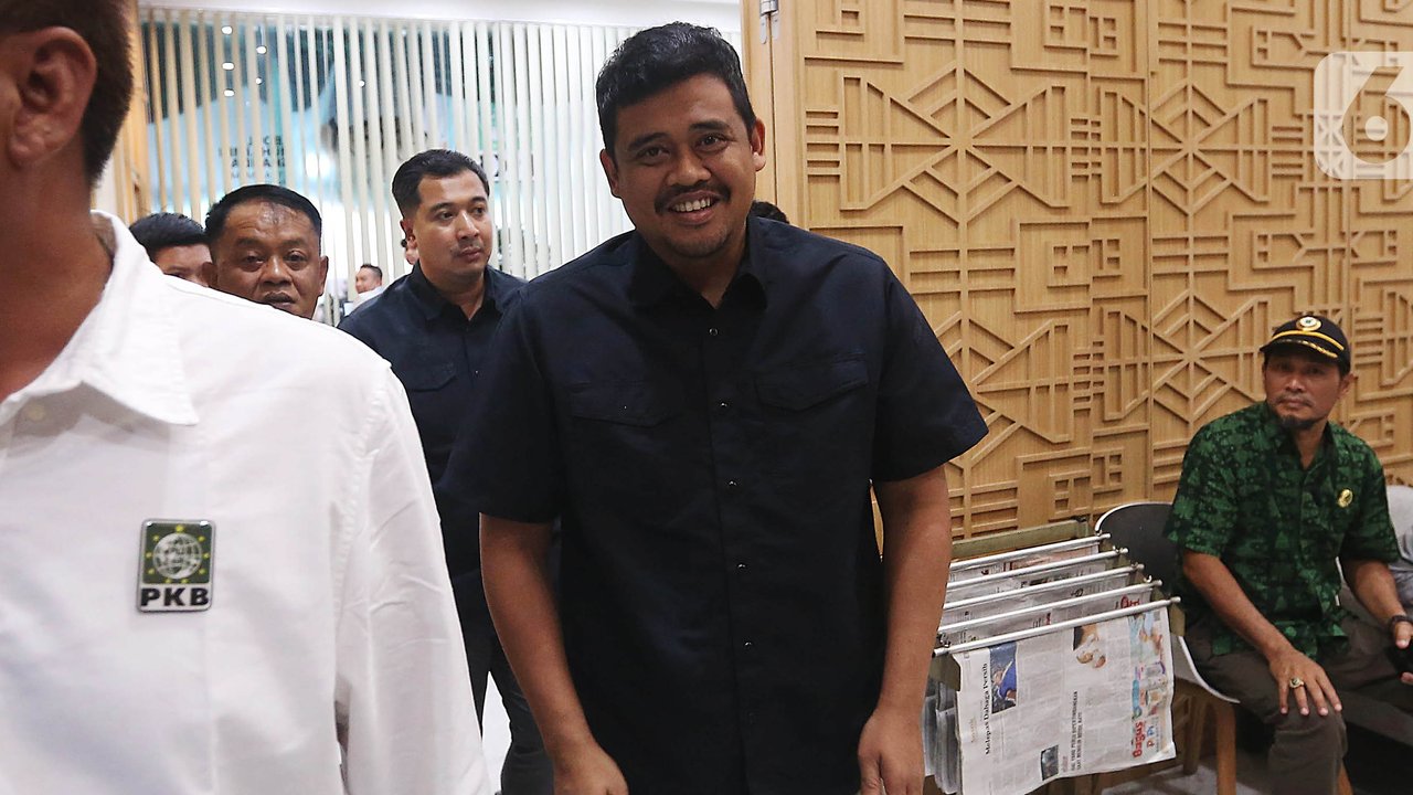 Kehadiran Bobby Nasution disambut sejumlah fungsionaris DPP PKB. (Liputan6.com/Angga Yuniar)