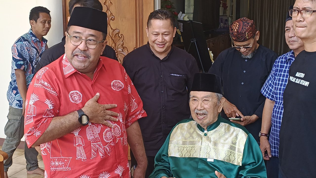 Rano Karno sowan ke Mantan Wakil Gubernur DKI Jakarta Eddie Marzuki Nalapraya