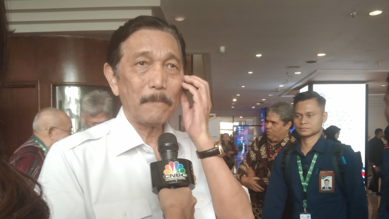 Menteri Koordinator Bidang Kemaritiman dan Investasi (Menko Marves) Luhut Binsar Pandjaitan di Nusa Dua, Bali, Selasa (3/9).