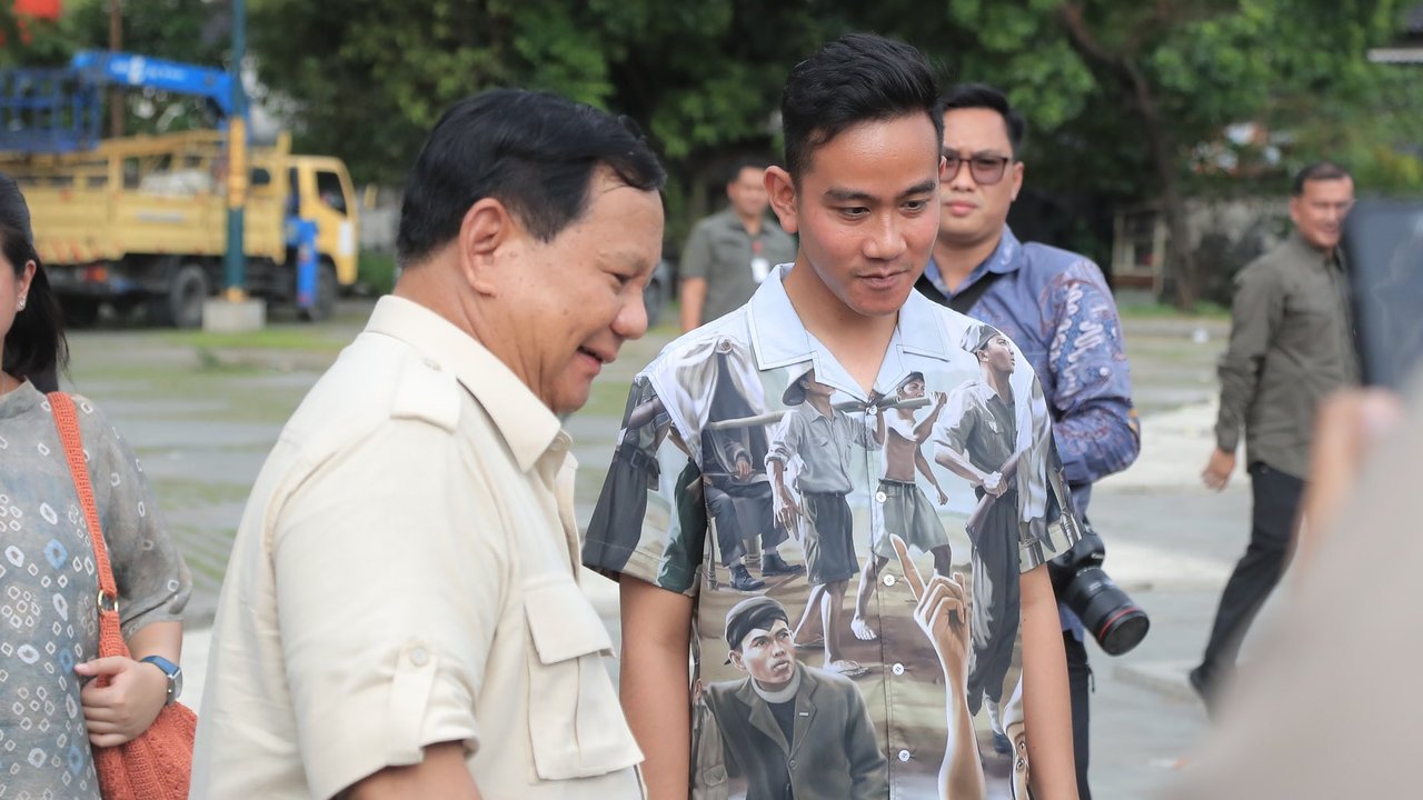 Prabowo tiba di Solo disambut Gibran Rakabuming. (Foto: Dok. Twitter @prabowo)