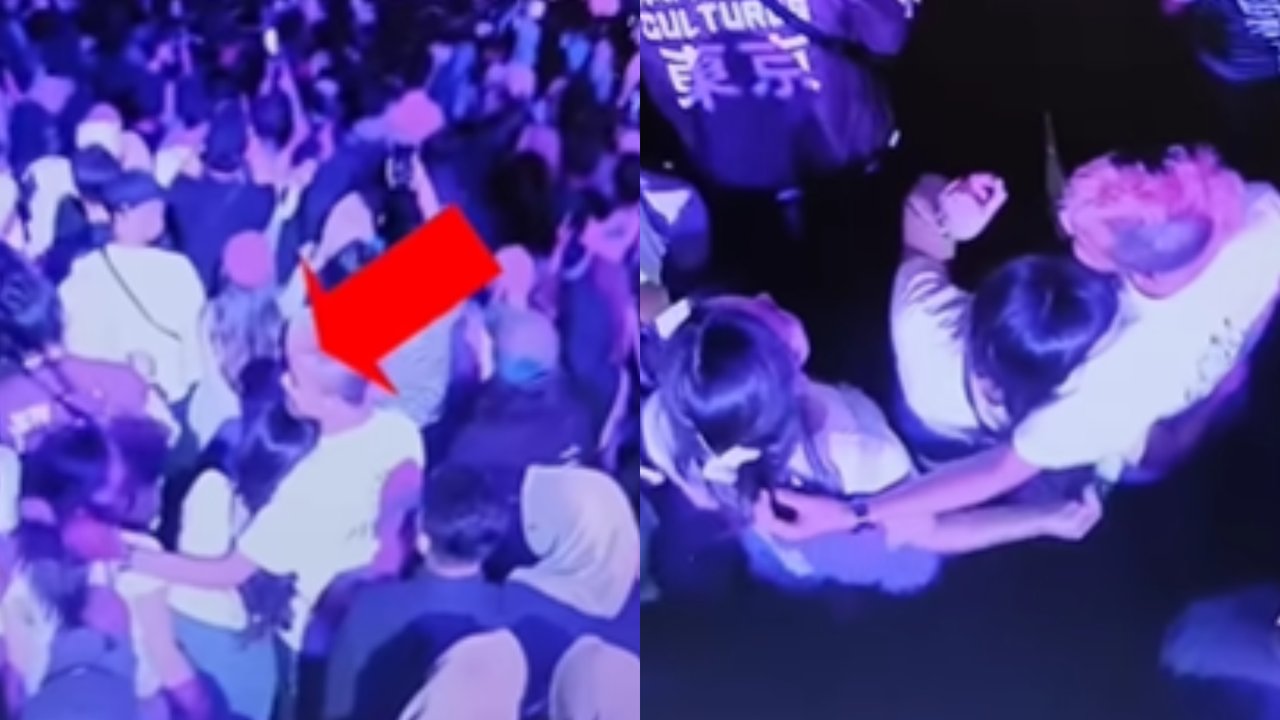 Tersorot Kamera, Cowok Nonton Konser Bareng Pacar Malah Elus-Elus Cewek Lain yang di Samping jadi Omongan