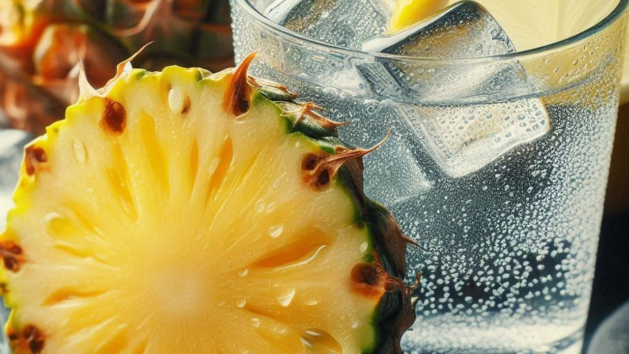 Ilustrasi Nanas dan Soda