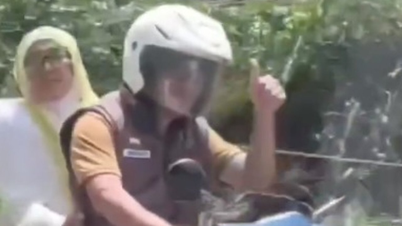 Herdiyanto Bonceng Ibunya