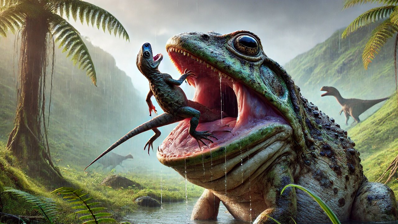 Ilmuwan Temukan Fosil Katak Raksasa Pemangsa Bayi Dinosaurus
