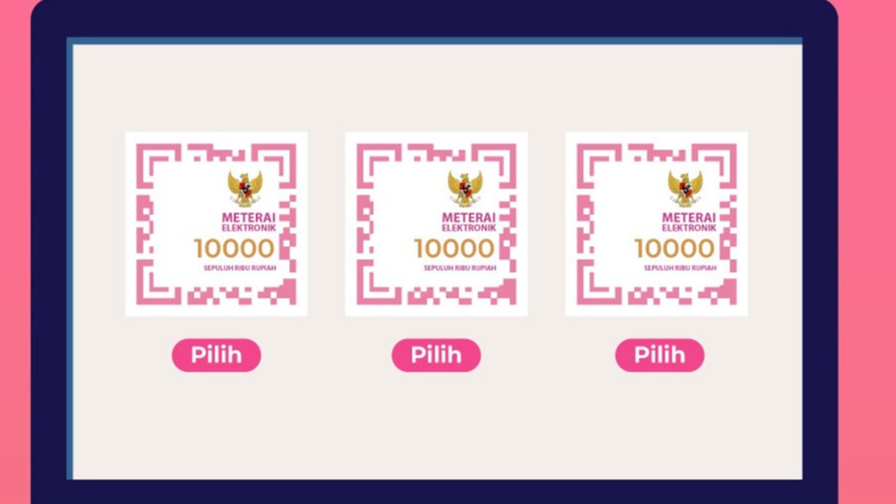 Proses pembelian e-materai 10000. (Liputan6.com/Web/IndonesiaBaik)