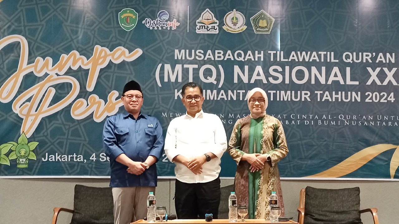 Konferensi Pers MTQ Nasional XXX Tahun 2024, di Jakarta, Selasa (4/9).