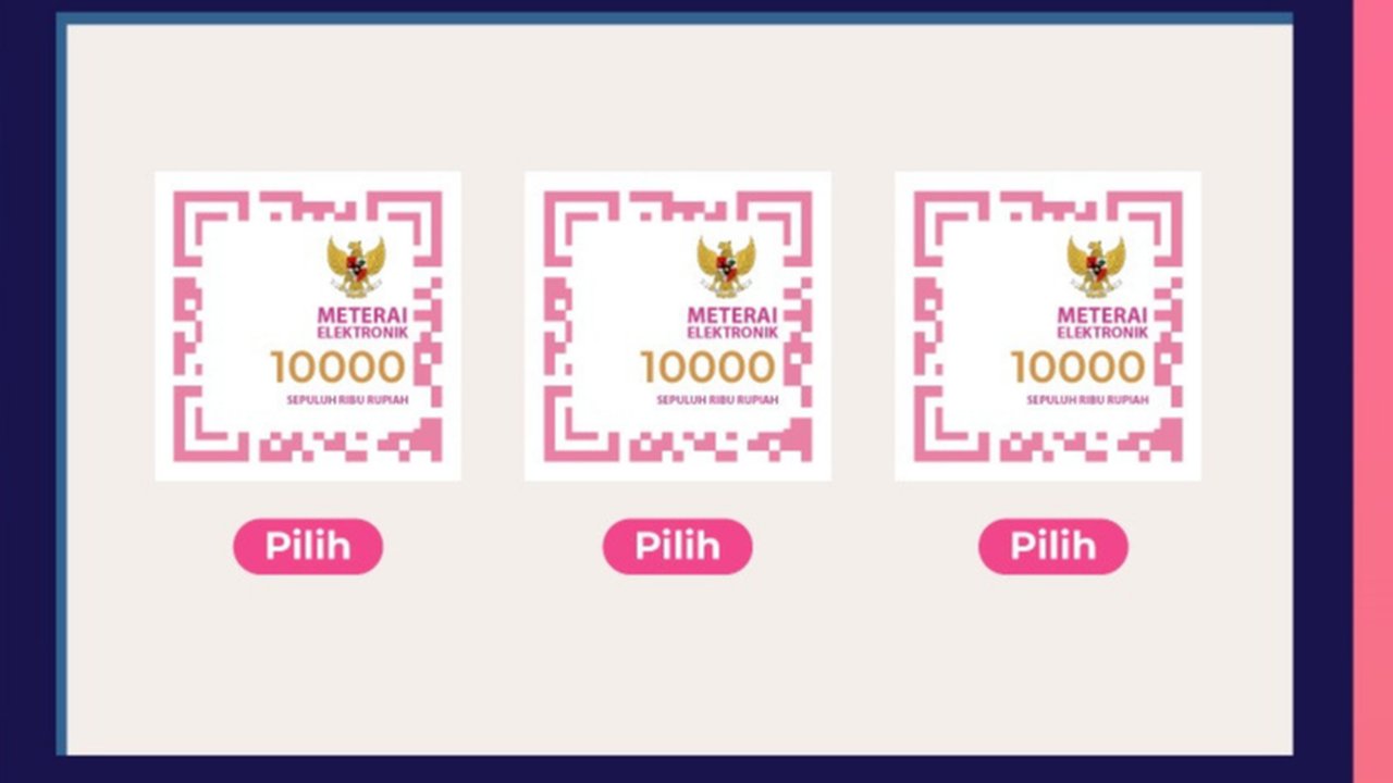 Proses pembelian e-materai 10000. (Liputan6.com/Web/IndonesiaBaik)