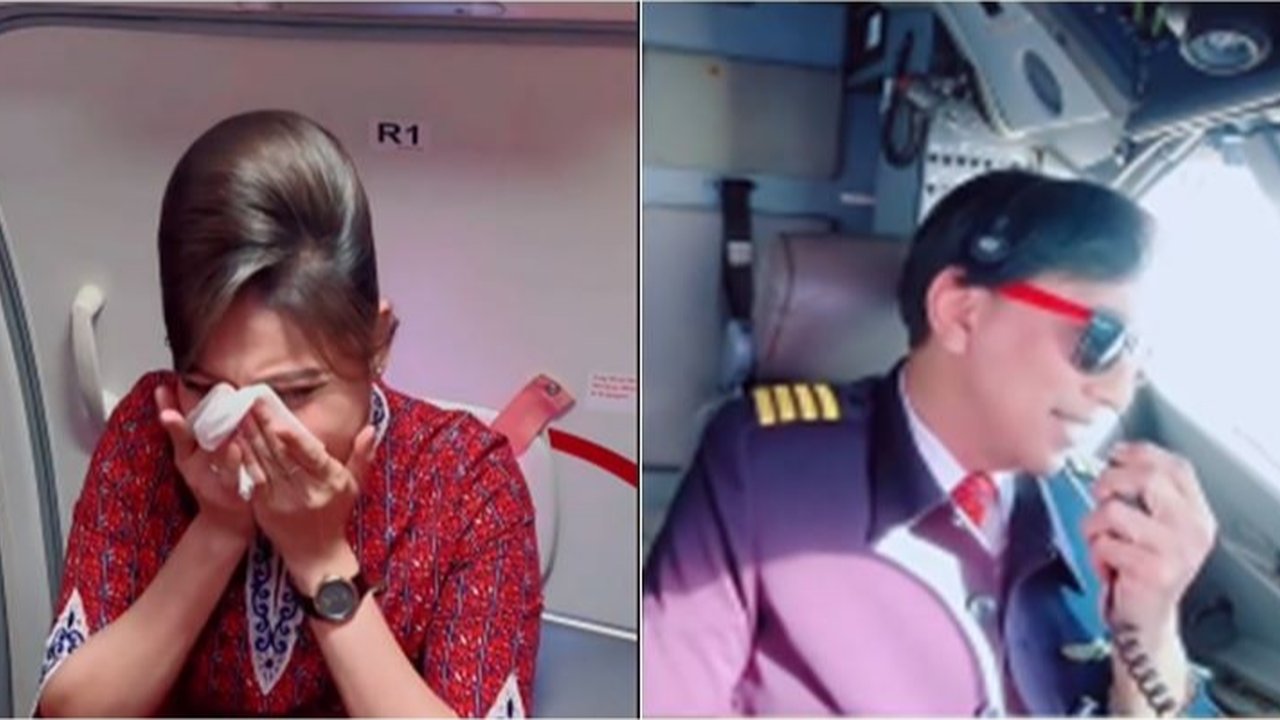 Pramugari Cantik Menangis Tersedu-sedu saat Terbang, Penyebabnya Pilot Beberkan Informasi ke Penumpang