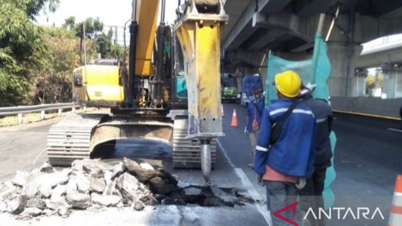 perbaikan jalan tol Jakarta-Cikampek