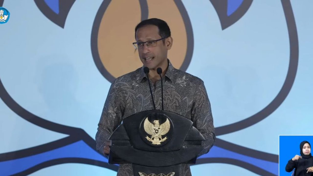 Mendikbudristek, Nadiem Anwar Makarim saat peluncuran Permendikbudristek PPKSP sebagai Merdeka Belajar Episode ke-25. (Foto: Istimewa)