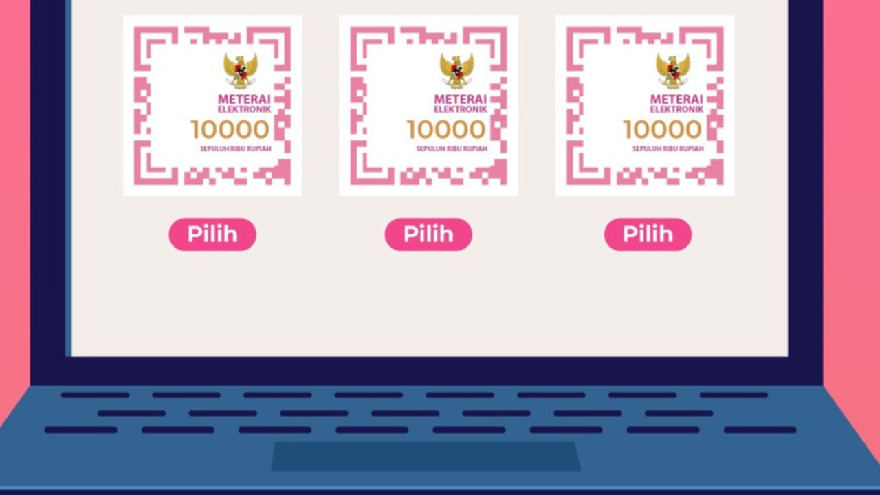 Proses pembelian e-materai 10000. (Liputan6.com/Web/IndonesiaBaik)