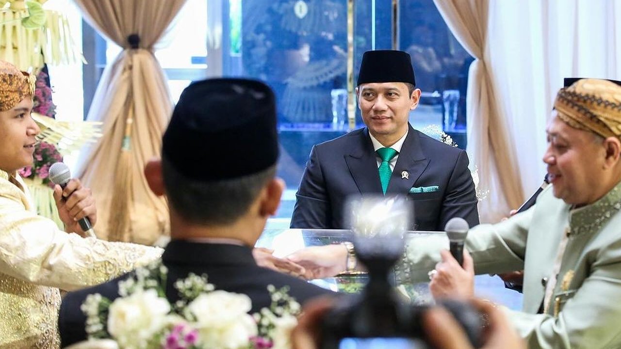 AHY jadi saksi nikah di pernikahan perwira TNI.