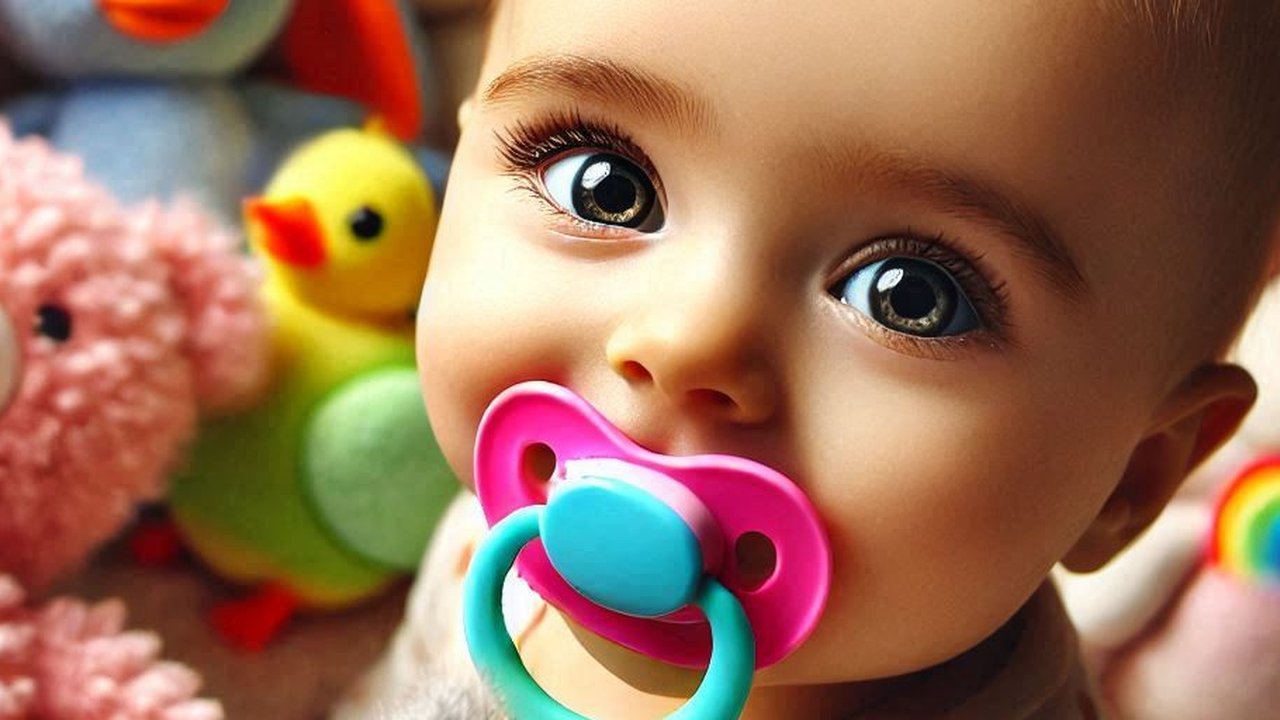 Ilustrasi Bayi Menggunakan Empeng