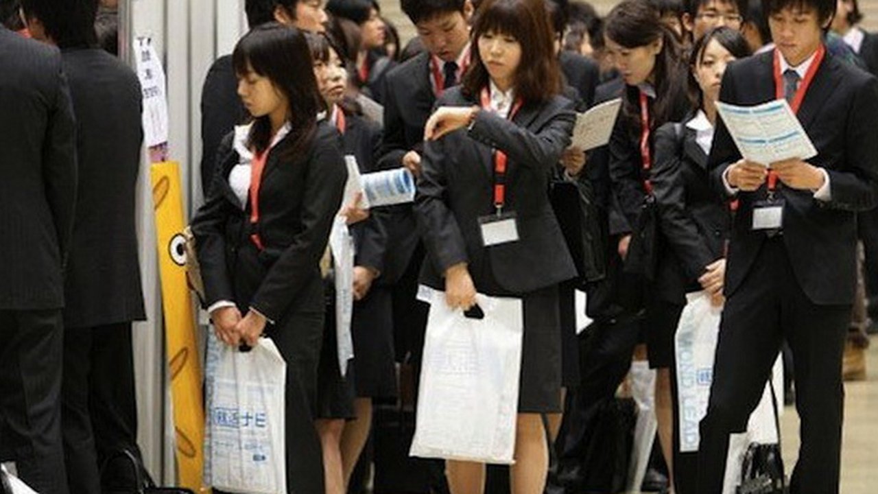 Ilustrasi pekerja di Jepang