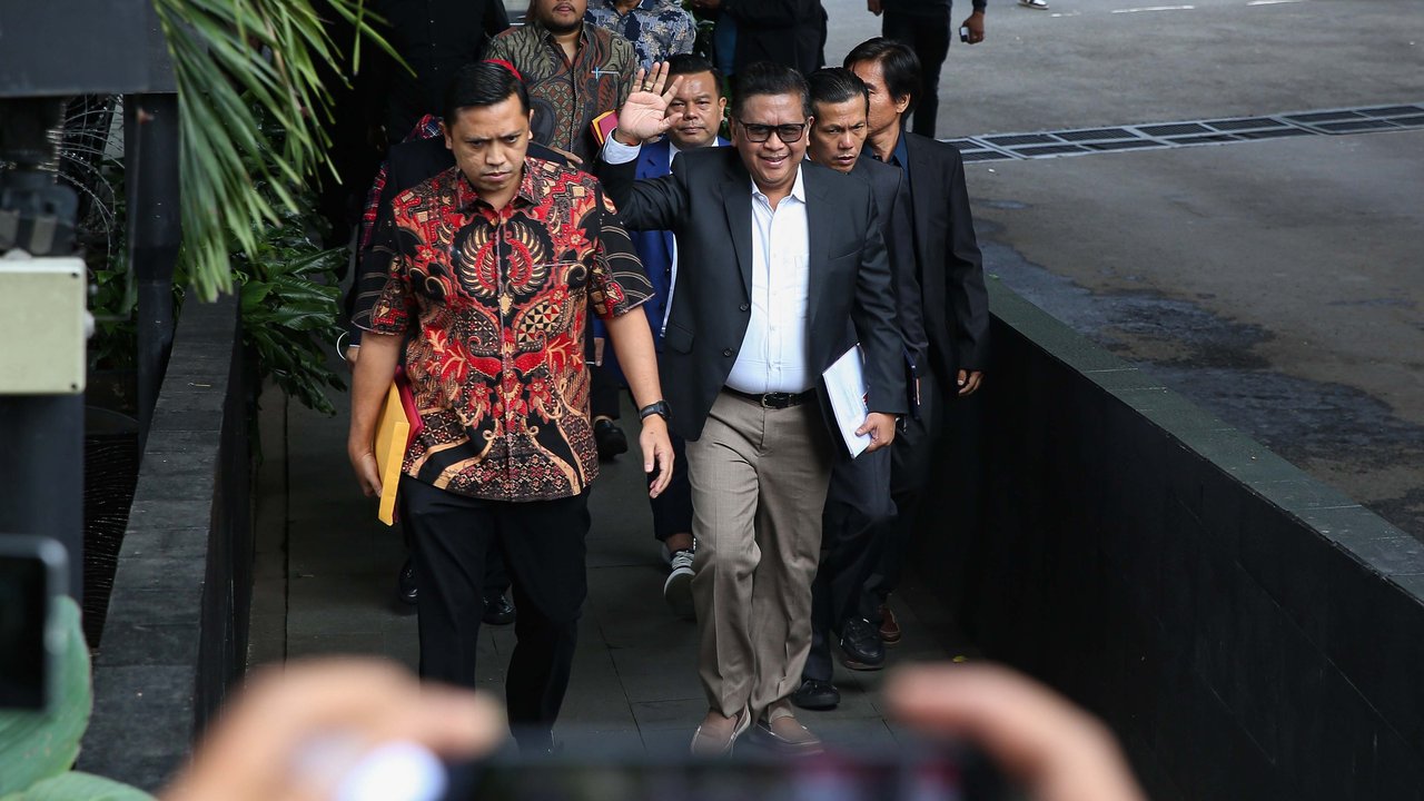 Hasto Kristiyanto diperiksa KPK.
