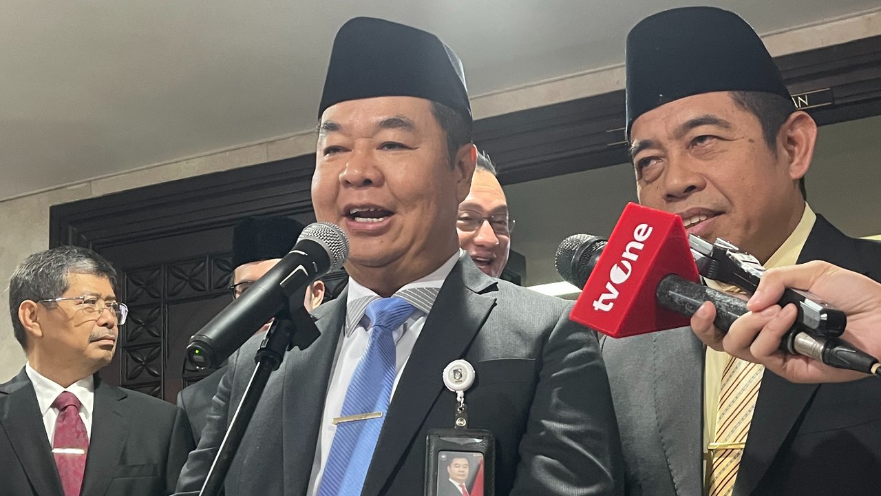 Penjabat (Pj) Gubernur Jakarta Teguh Setyabudi di Gedung DPRD Jakarta