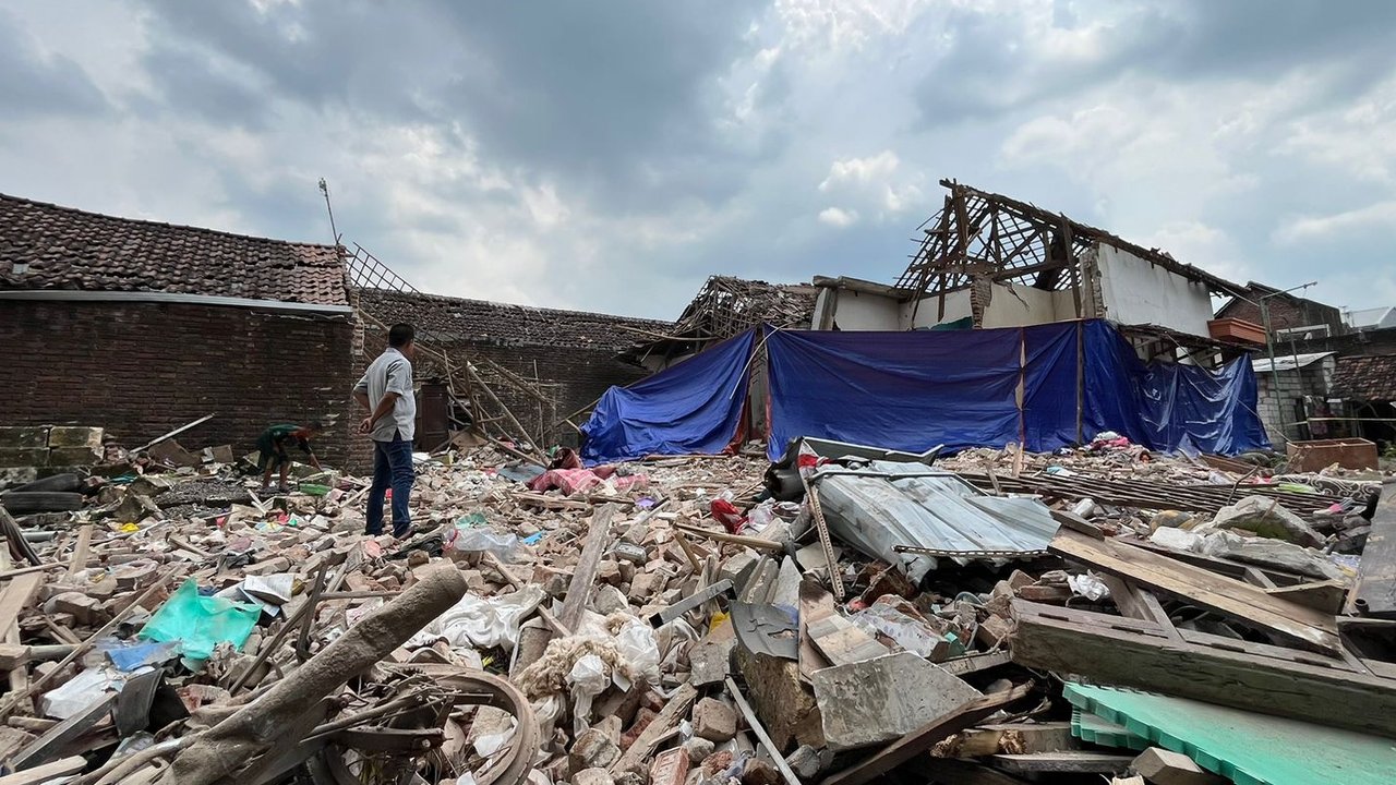 Ledakan Rumah Polisi di Mojokerto