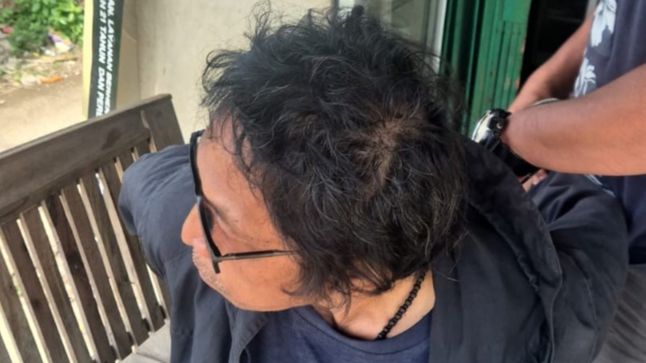 Wajah Nanang Gimbal Pembunuh Aktor Sandy Permana saat Ditangkap Polisi