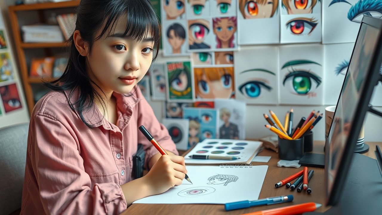 Menggambar Mata Anime