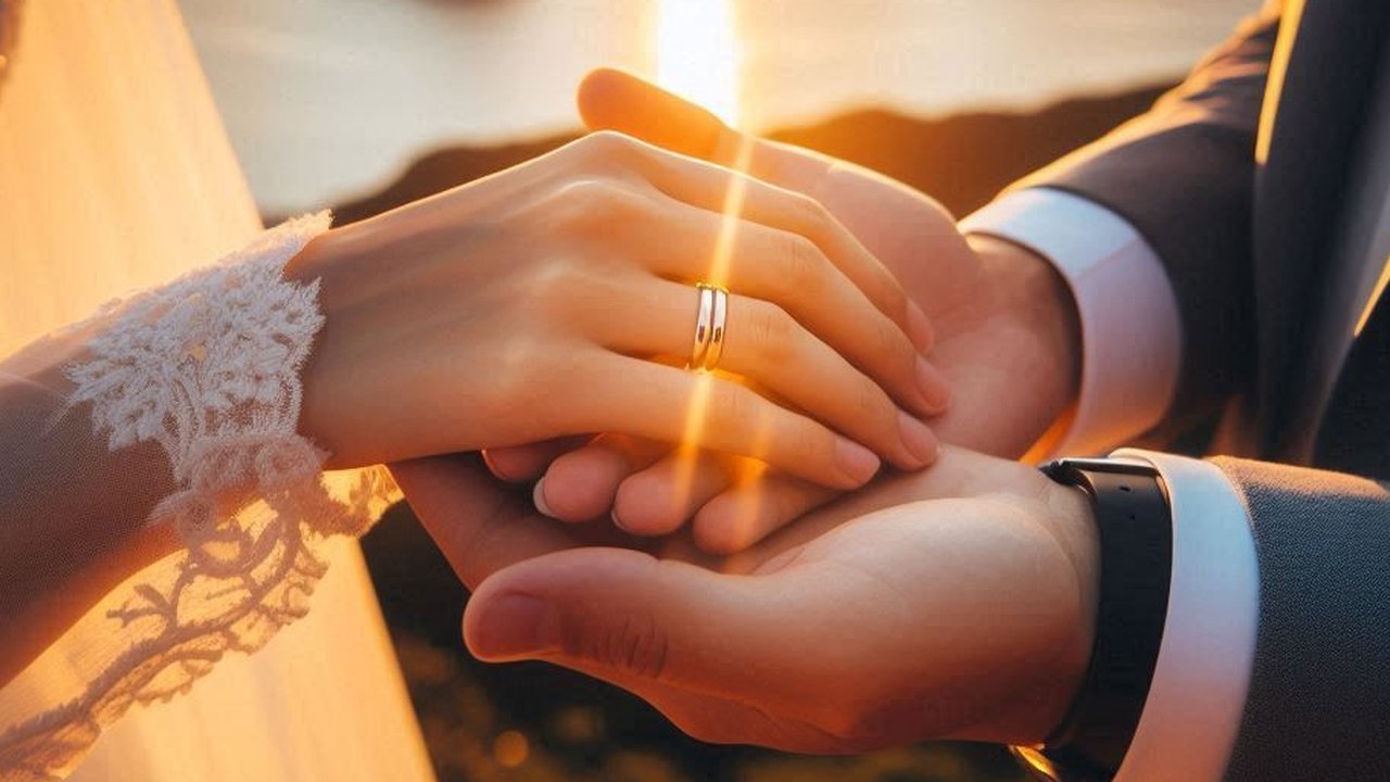 Ilustrasi Cincin Kawin di Jari Manis