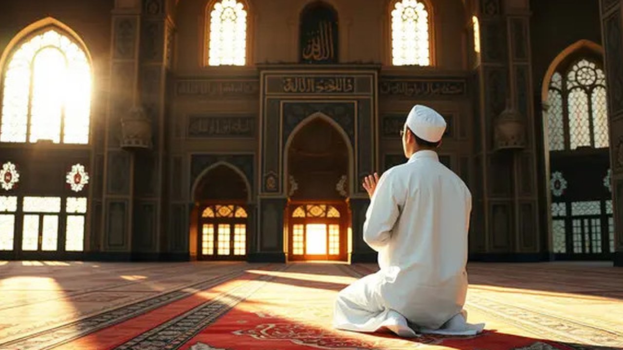 tata cara sholat sunnah Ilustrasi dibuat Stable Diffusion