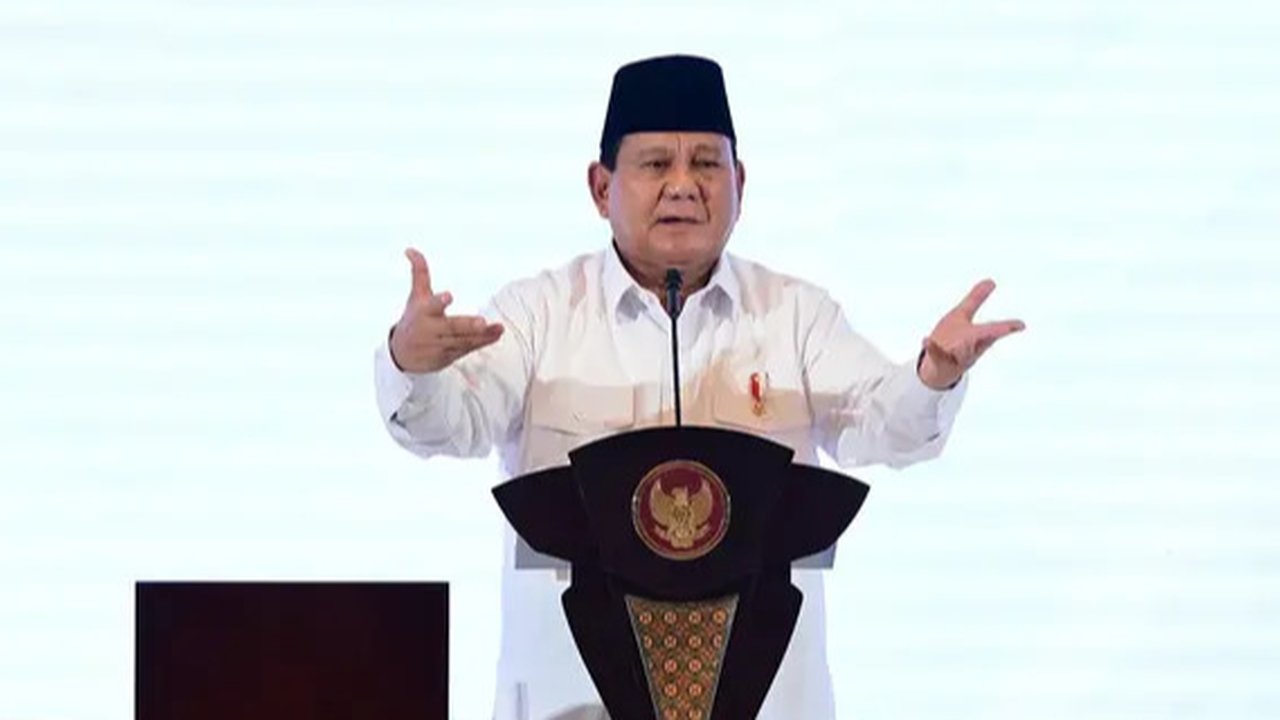 Presiden Prabowo Subianto dalam acara 'Musyawarah Nasional Konsolidasi Persatuan Kadin Indonesia'. (Ist)